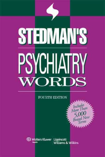 Stedman's psychiatry words.