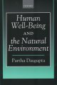 Human well-being and the natural environment  Cover Image